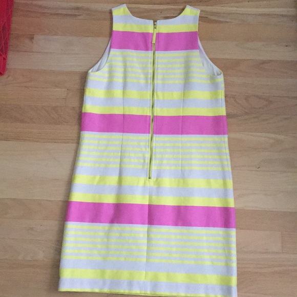 Loft Pink and Yellow Striped Shift Dress - Picture 3 of 5